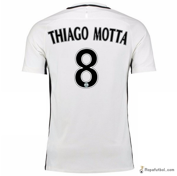 Camiseta Paris Saint Germain Replica Tercera Ropa Thiago Motta 2016/17 Blanco